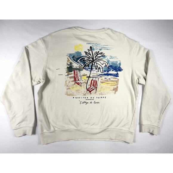 Zara Other - Zara Man graphic white sweatshirt Size L collaboration with artist Asione
